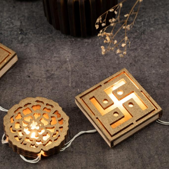 3D Om Swastik Bunting