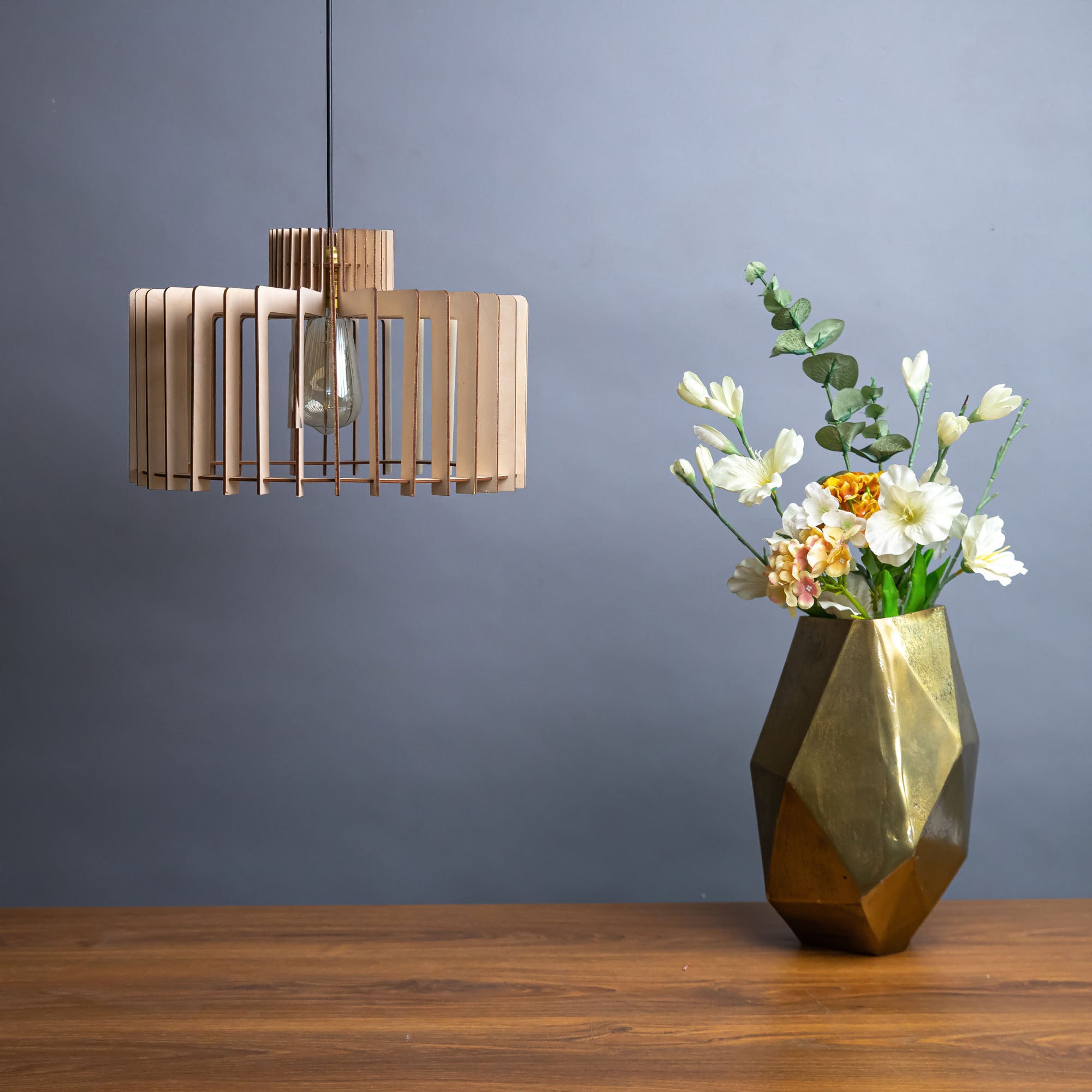 Cyahi Birch Wood Ceiling Lamp