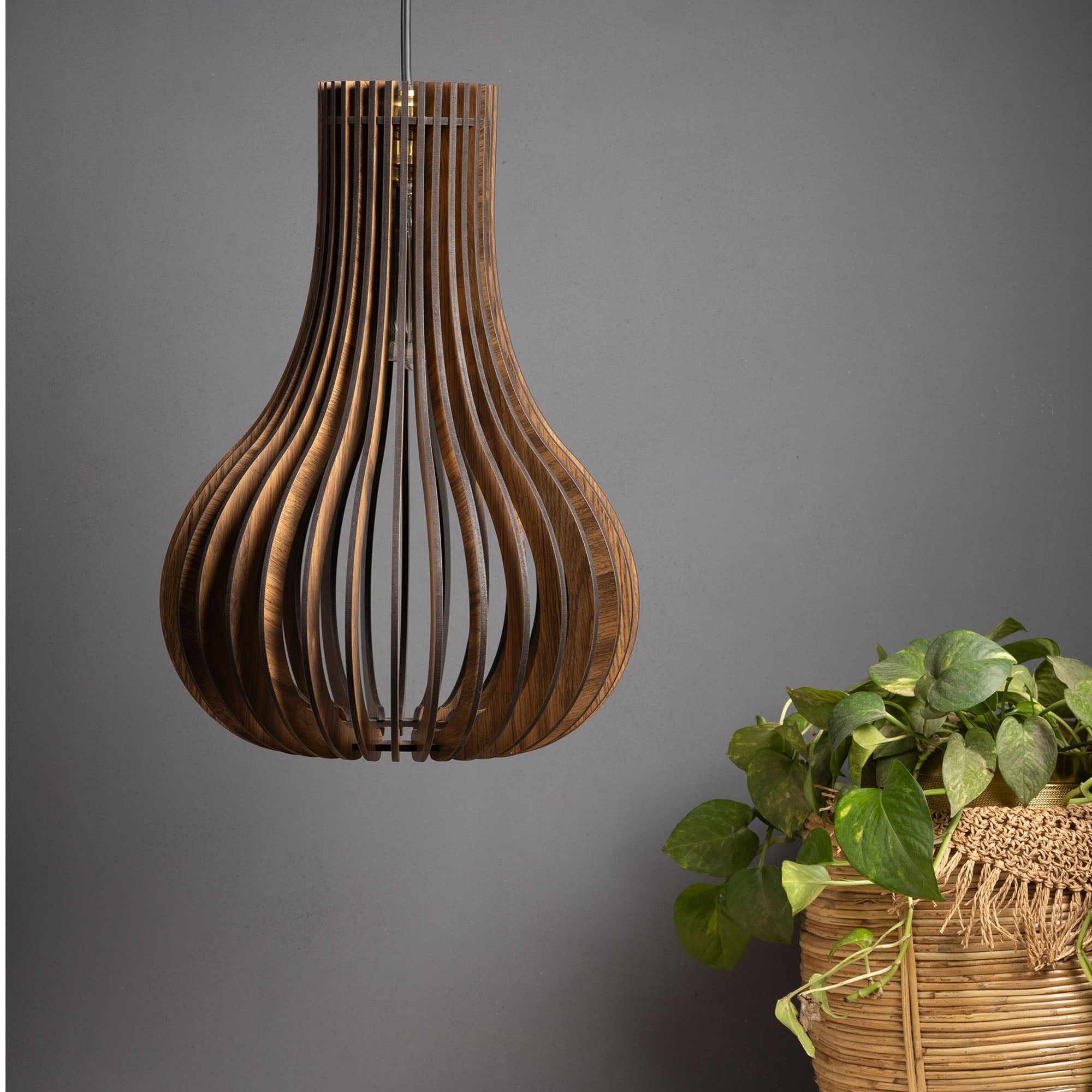 BARUA  CEILING Pine Wood LAMP