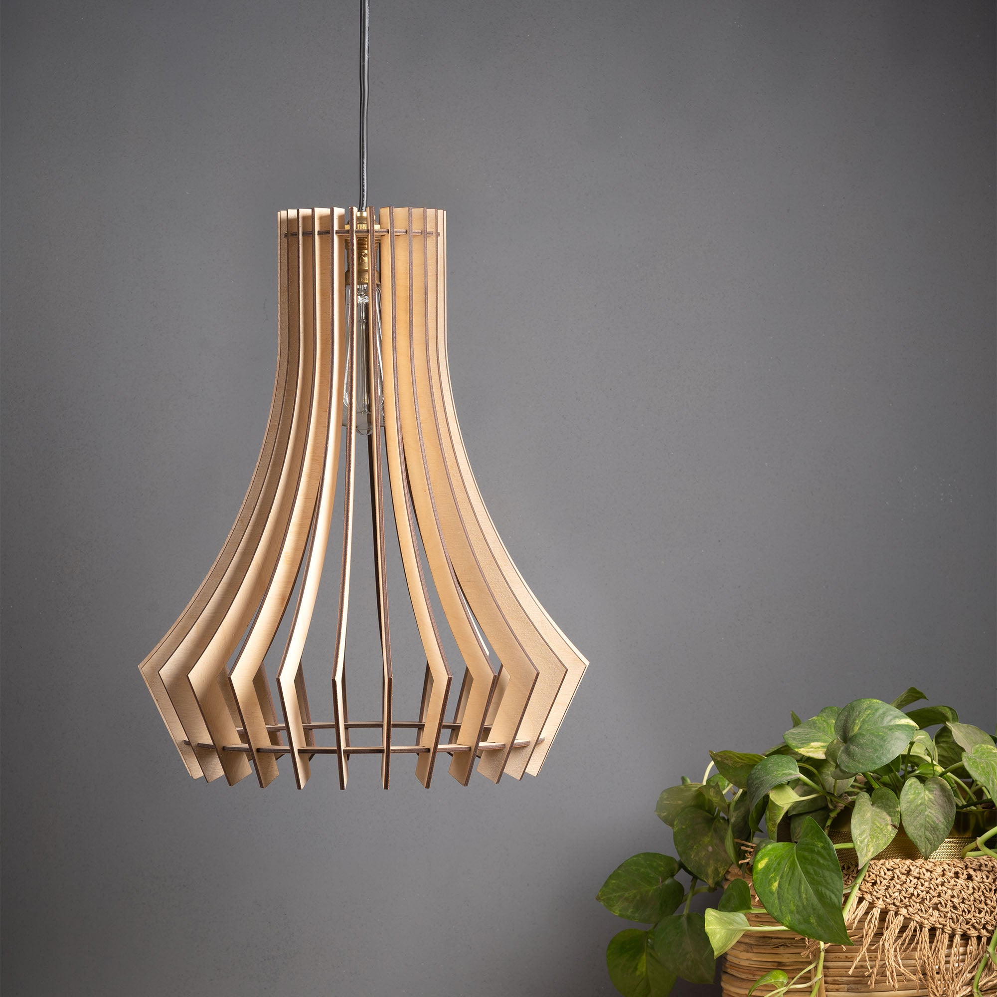 Bohem Birch Wood pendant lamp